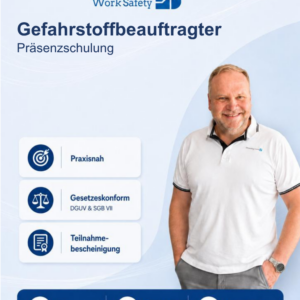 Gefahrstoffbeauftragter Präsenzschulung – Präsenzkurs für betriebliches Gefahrstoffmanagement vom 09.03.2027 - 11.03.2027