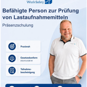 Befähigte Person zur Prüfung von Anschlag- und Lastaufnahmemittel - Sachkunde Präsenzkurs am 12.05.2027