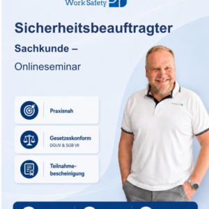Sicherheitsbeauftragter Schulung – Sachkunde Onlineseminar gemäß § 22 SGB VII am 25.01.2027