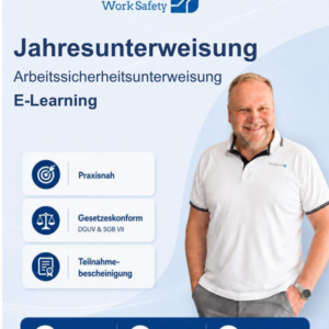 E-Learning - Jahresunterweisung Arbeitssicherheit – jährliche Unterweisung für Mitarbeitende - Start jederzeit möglich!