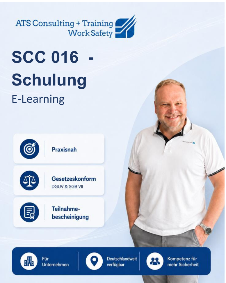 E-Learning - SCC 016 Schulung inkl. Prüfung und SCC-Zertifikat - Start jederzeit möglich!
