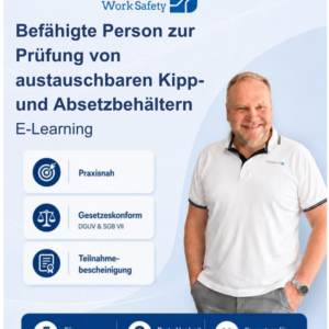 E-Learning zur befähigten Person zur Prüfung von austauschbaren Kipp- und Absetzbehältern - Start jederzeit möglich!