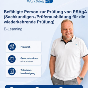 E-Learning zur befähigten Person zur Prüfung von PSAgA gemäß DGUV Regel 112-198- Start jederzeit möglich!