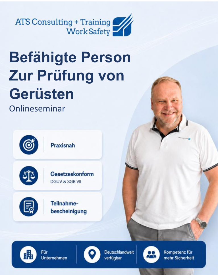 Gerüste prüfen – Sachkunde Onlineseminar zur befähigten Person am 18.12.2026