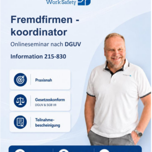 Fremdfirmenkoordination – Onlineseminar gemäß DGUV Information 215-830 am 19.02.2027