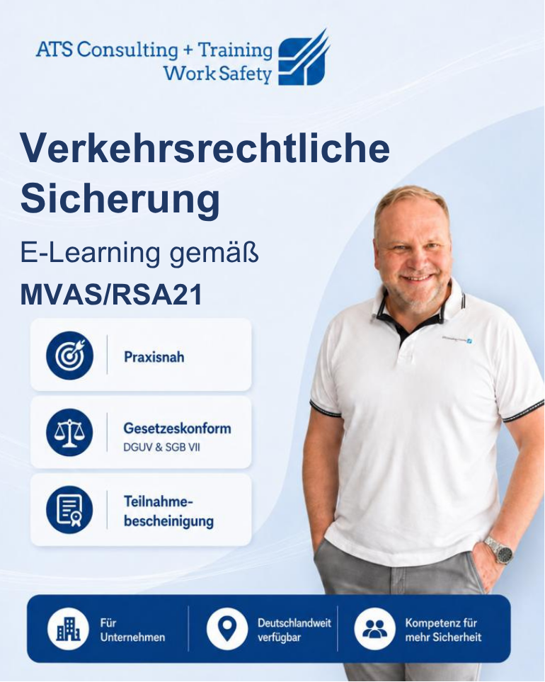 E-Learning - Verkehrsrechtliche Sicherung von Arbeitsstellen an Straßen – gemäß MVAS und RSA 21 - jeder Zeit möglich!