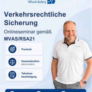 Verkehrsrechtliche Sicherung von Arbeitsstellen an Straßen – Onlineseminar gemäß MVAS und RSA 21 am 18.03.2027