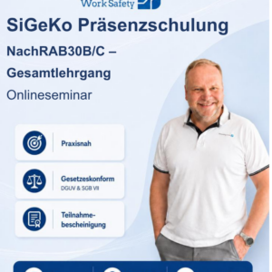 SiGeKo Onlineseminar – Sicherheits- und Gesundheitsschutzkoordinator gemäß RAB 30 Anlage B und C vom 14.12.2026 - 18.12.2026