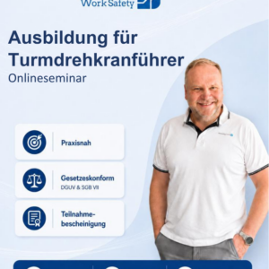 Turmdrehkranführer Ausbildung – Kranschein Onlineseminar gemäß DGUV Vorschrift 52 § 29 am 05.02.2027